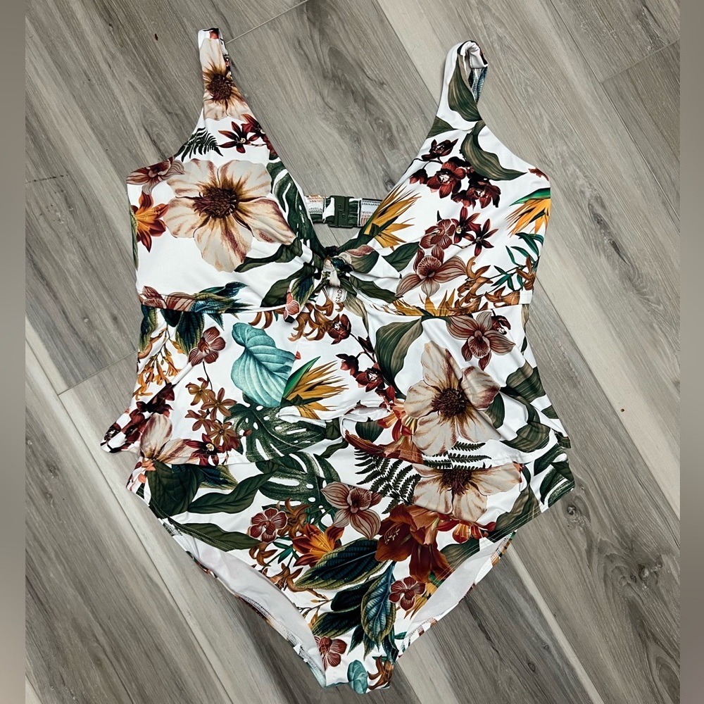 White floral onepiece